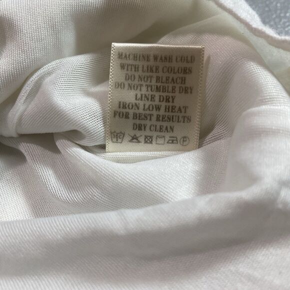 VERY J Mini Skirt Paperbag Waist Button Front Pockets Cotton Womens M White - Picture 7 of 8